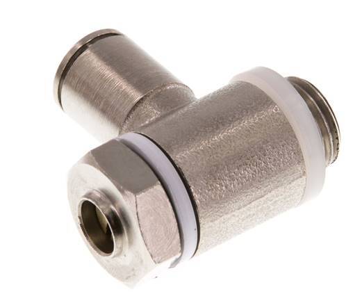 Flow Control Valve Meter-In Elbow 8 mm - G1/4'' Brass Slotted Screw Banjo