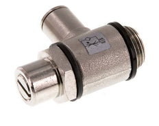 Flow Control Valve Meter-In Elbow 8 mm - G3/8'' Brass Slotted Screw Banjo