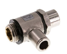 Flow Control Valve Meter-In Elbow 8 mm - G3/8'' Brass Slotted Screw Banjo
