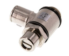 Flow Control Valve Meter-In Elbow 10 mm - G3/8'' Brass Slotted Screw Banjo