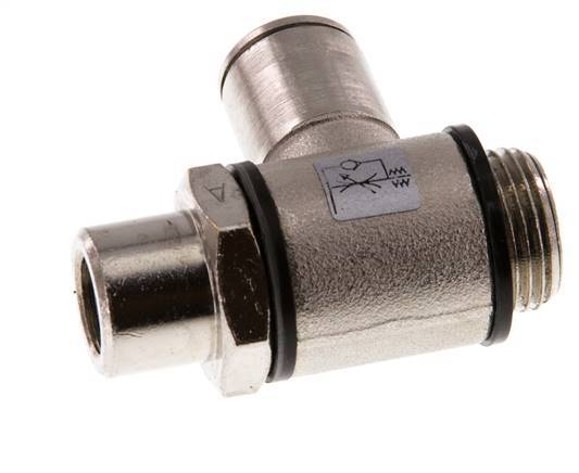 Flow Control Valve Meter-In Elbow 10 mm - G3/8'' Brass Slotted Screw Banjo