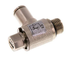 Flow Control Valve Meter-Out Elbow 4 mm - G1/8'' Brass Slotted Screw