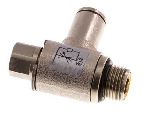 Flow Control Valve Meter-Out Elbow 4 mm - G1/8'' Brass Slotted Screw
