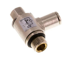 Flow Control Valve Meter-Out Elbow 4 mm - G1/8'' Brass Slotted Screw