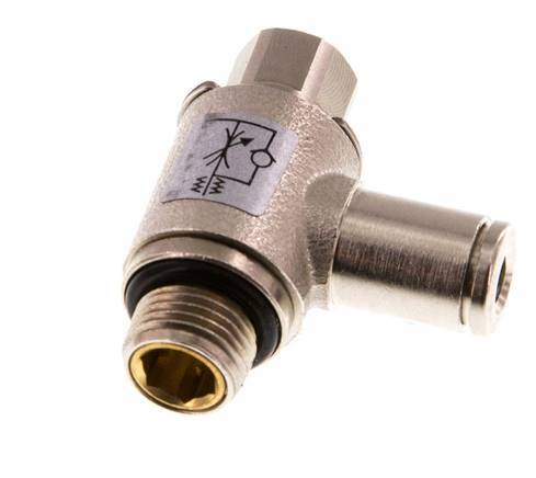 Flow Control Valve Meter-Out Elbow 4 mm - G1/8'' Brass Slotted Screw