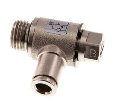 Flow Control Valve Meter-Out Elbow 6 mm - G1/4'' Brass Slotted Screw