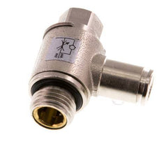 Flow Control Valve Meter-Out Elbow 6 mm - G1/4'' Brass Slotted Screw