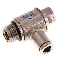 Flow Control Valve Meter-Out Elbow 6 mm - G1/4'' Brass Slotted Screw