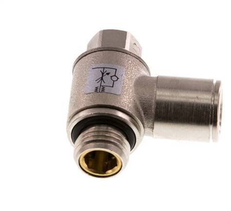 Flow Control Valve Meter-Out Elbow 10 mm - G1/4'' Brass Slotted Screw