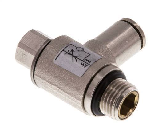 Flow Control Valve Meter-In Elbow 4 mm - G1/8'' Brass Slotted Screw