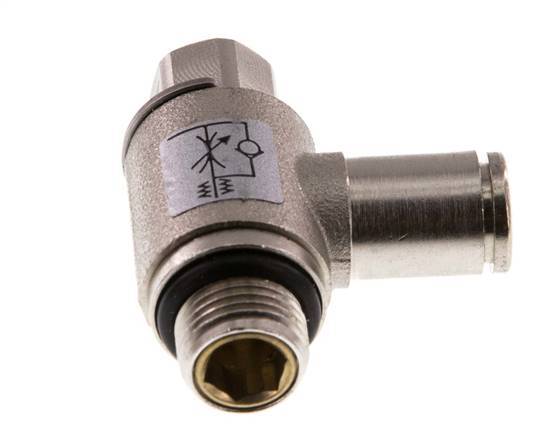 Flow Control Valve Meter-In Elbow 4 mm - G1/8'' Brass Slotted Screw