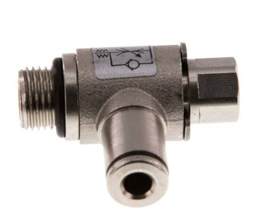 Flow Control Valve Meter-In Elbow 4 mm - G1/8'' Brass Slotted Screw