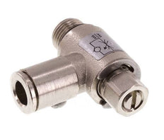 Flow Control Valve Meter-In Elbow 6 mm - G1/8'' Brass Slotted Screw