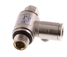 Flow Control Valve Meter-In Elbow 6 mm - G1/8'' Brass Slotted Screw