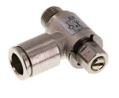 Flow Control Valve Meter-In Elbow 8 mm - G1/8'' Brass Slotted Screw