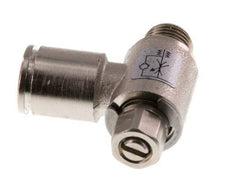 Flow Control Valve Meter-In Elbow 8 mm - G1/8'' Brass Slotted Screw