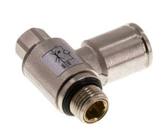Flow Control Valve Meter-In Elbow 8 mm - G1/8'' Brass Slotted Screw