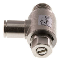 Flow Control Valve Meter-In Elbow 6 mm - G1/4'' Brass Slotted Screw
