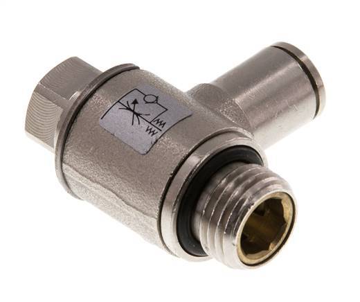 Flow Control Valve Meter-In Elbow 6 mm - G1/4'' Brass Slotted Screw