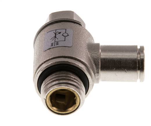 Flow Control Valve Meter-In Elbow 6 mm - G1/4'' Brass Slotted Screw
