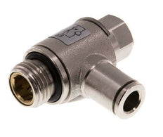 Flow Control Valve Meter-In Elbow 6 mm - G1/4'' Brass Slotted Screw