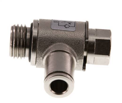 Flow Control Valve Meter-In Elbow 6 mm - G1/4'' Brass Slotted Screw