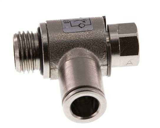 Flow Control Valve Meter-In Elbow 8 mm - G1/4'' Brass Slotted Screw