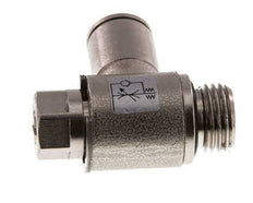 Flow Control Valve Meter-In Elbow 8 mm - G1/4'' Brass Slotted Screw