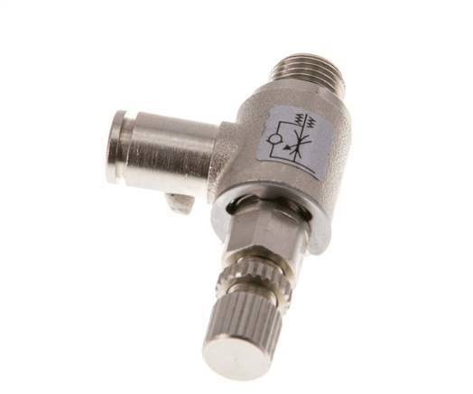 Flow Control Valve Meter-Out Elbow 4 mm - G1/8'' Brass Knurled Screw