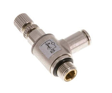 Flow Control Valve Meter-Out Elbow 4 mm - G1/8'' Brass Knurled Screw