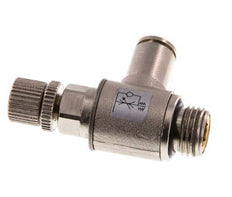 Flow Control Valve Meter-Out Elbow 6 mm - G1/4'' Brass Knurled Screw