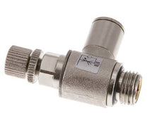 Flow Control Valve Meter-Out Elbow 8 mm - G1/4'' Brass Knurled Screw