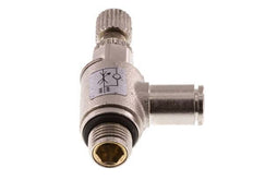 Flow Control Valve Meter-In Elbow 4 mm - G1/8'' Brass Knurled Screw