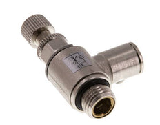Flow Control Valve Meter-In Elbow 8 mm - G1/4'' Brass Knurled Screw