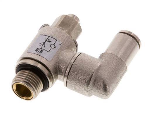 Flow Control Valve Meter-Out Rotatable 4 mm - G1/8'' Brass Slotted Screw