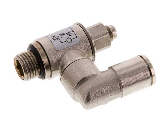 Flow Control Valve Meter-Out Rotatable 6 mm - G1/8'' Brass Slotted Screw