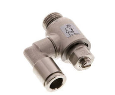 Flow Control Valve Meter-Out Rotatable 8 mm - G1/4'' Brass Slotted Screw