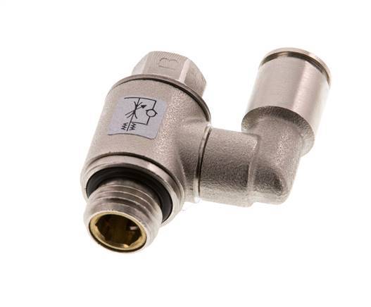 Flow Control Valve Meter-Out Rotatable 8 mm - G1/4'' Brass Slotted Screw