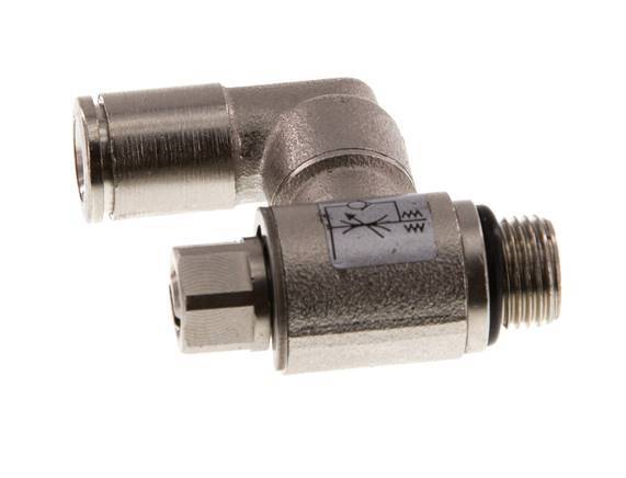 Flow Control Valve Meter-In Rotatable 6 mm - G1/8'' Brass Slotted Screw