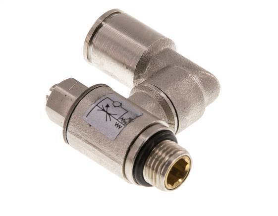 Flow Control Valve Meter-In Rotatable 8 mm - G1/8'' Brass Slotted Screw