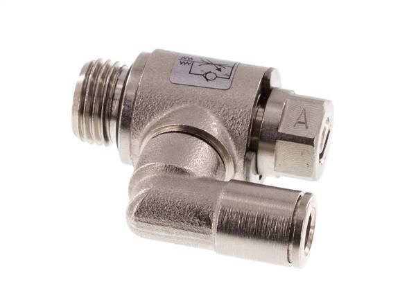 Flow Control Valve Meter-In Rotatable 6 mm - G1/4'' Brass Slotted Screw