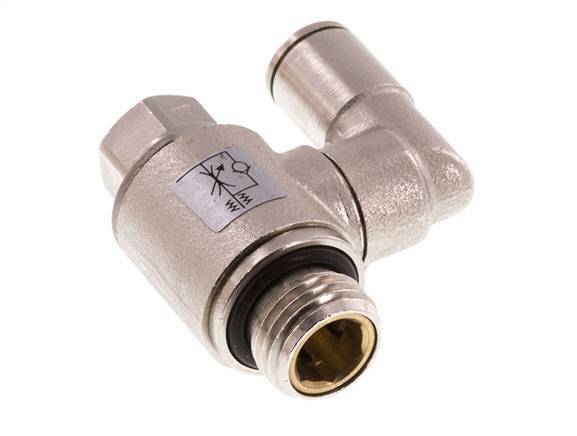 Flow Control Valve Meter-In Rotatable 6 mm - G1/4'' Brass Slotted Screw