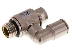 Flow Control Valve Meter-In Rotatable 8 mm - G1/4'' Brass Slotted Screw