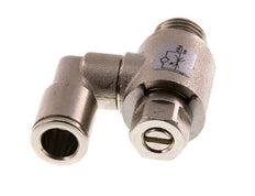 Flow Control Valve Meter-In Rotatable 8 mm - G1/4'' Brass Slotted Screw