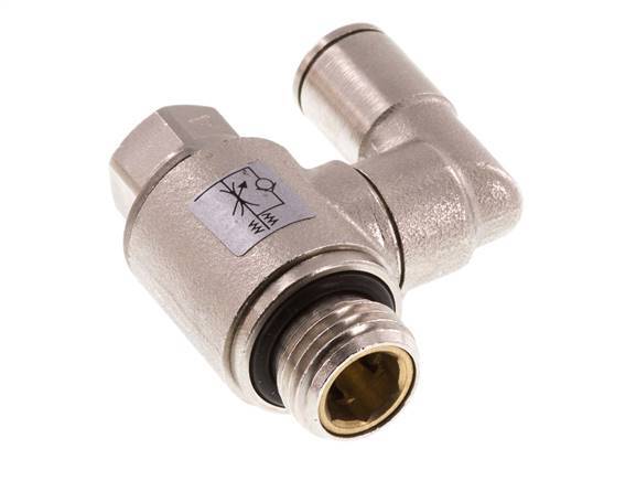 Flow Control Valve Meter-In Rotatable 8 mm - G1/4'' Brass Slotted Screw