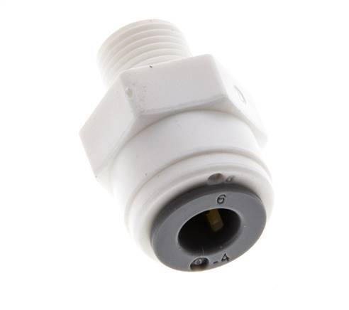 6mm x R1/8'' Push-in Fitting with Male Threads POM EPDM [10 Pieces]