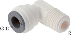 3/16'' x 1/8'' NPT 90deg Elbow Push-in Fitting with Male Threads POM EPDM [10 Pieces]