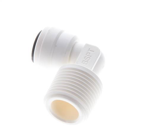 6mm x R3/8'' 90deg Elbow Push-in Fitting with Male Threads POM EPDM [5 Pieces]