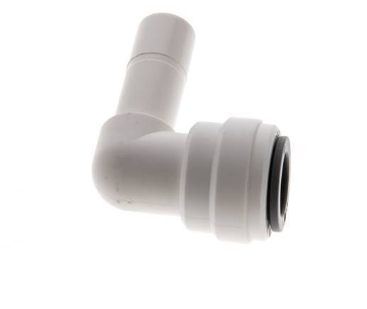 10mm x 10mm 90deg Elbow Push-in Fitting with Plug-in POM EPDM [5 Pieces]