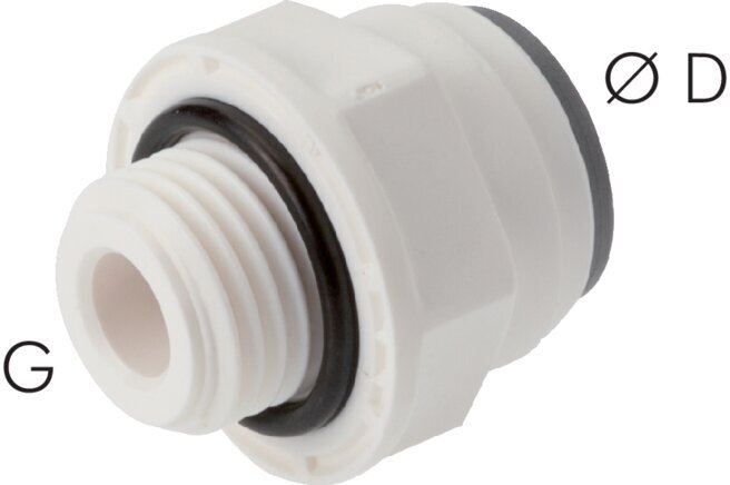 1/2'' x G3/8'' Push-in Fitting with Male Threads POM EPDM [5 Pieces]